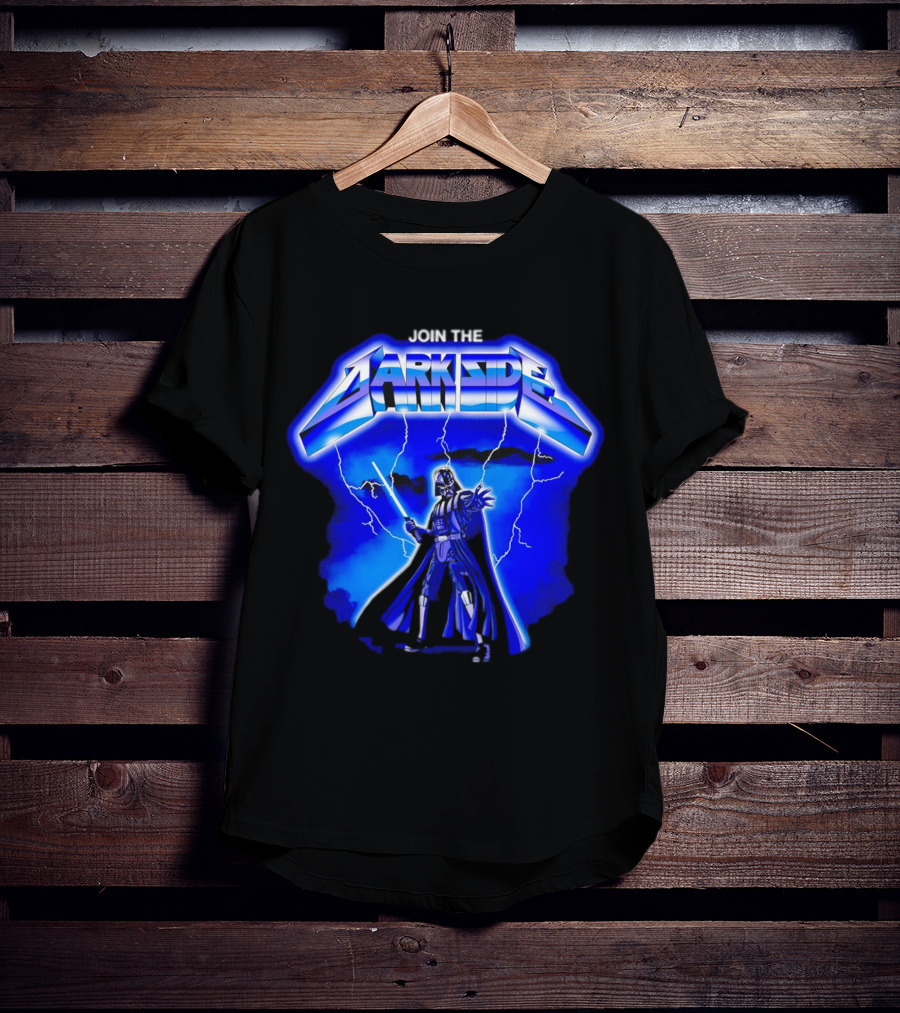 Join The Dark Side Darth Vader Lightning Star Wars T-Shirt