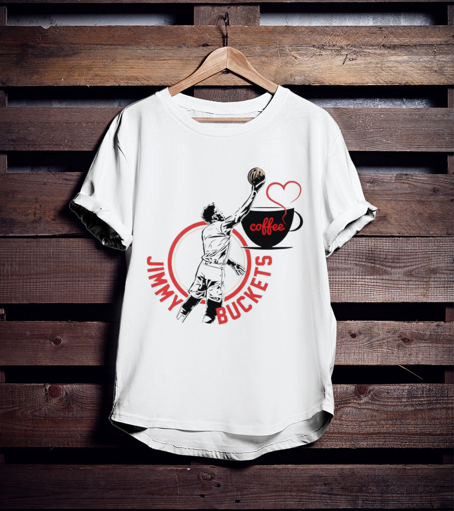 Miami Heat Jimmy Buckets Coffee Slam Dunk Cup Heart T-Shirt