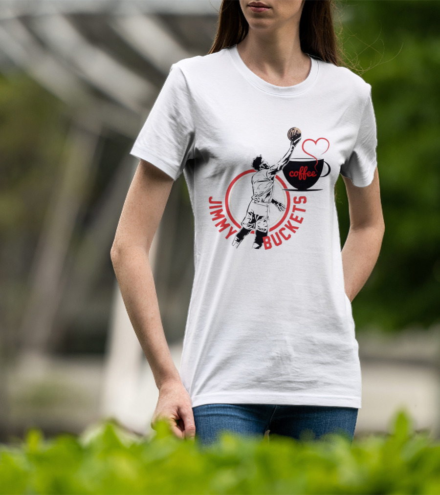 Miami Heat Jimmy Buckets Coffee Slam Dunk Cup Heart T-Shirt