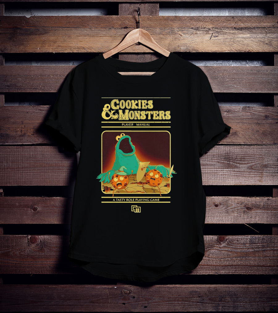 Cookies And Monsters Player Manual A Tasty Role Playing Game Retro T-Shirt