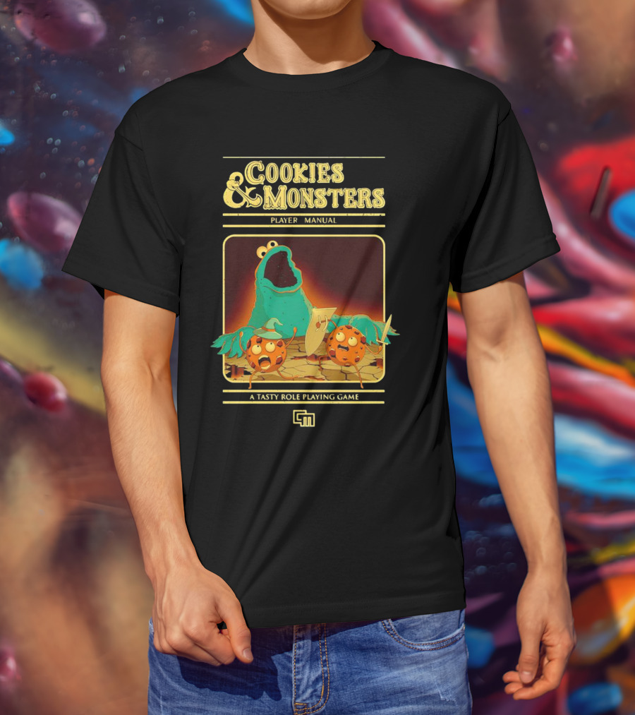 Cookies And Monsters Player Manual A Tasty Role Playing Game Retro T-Shirt