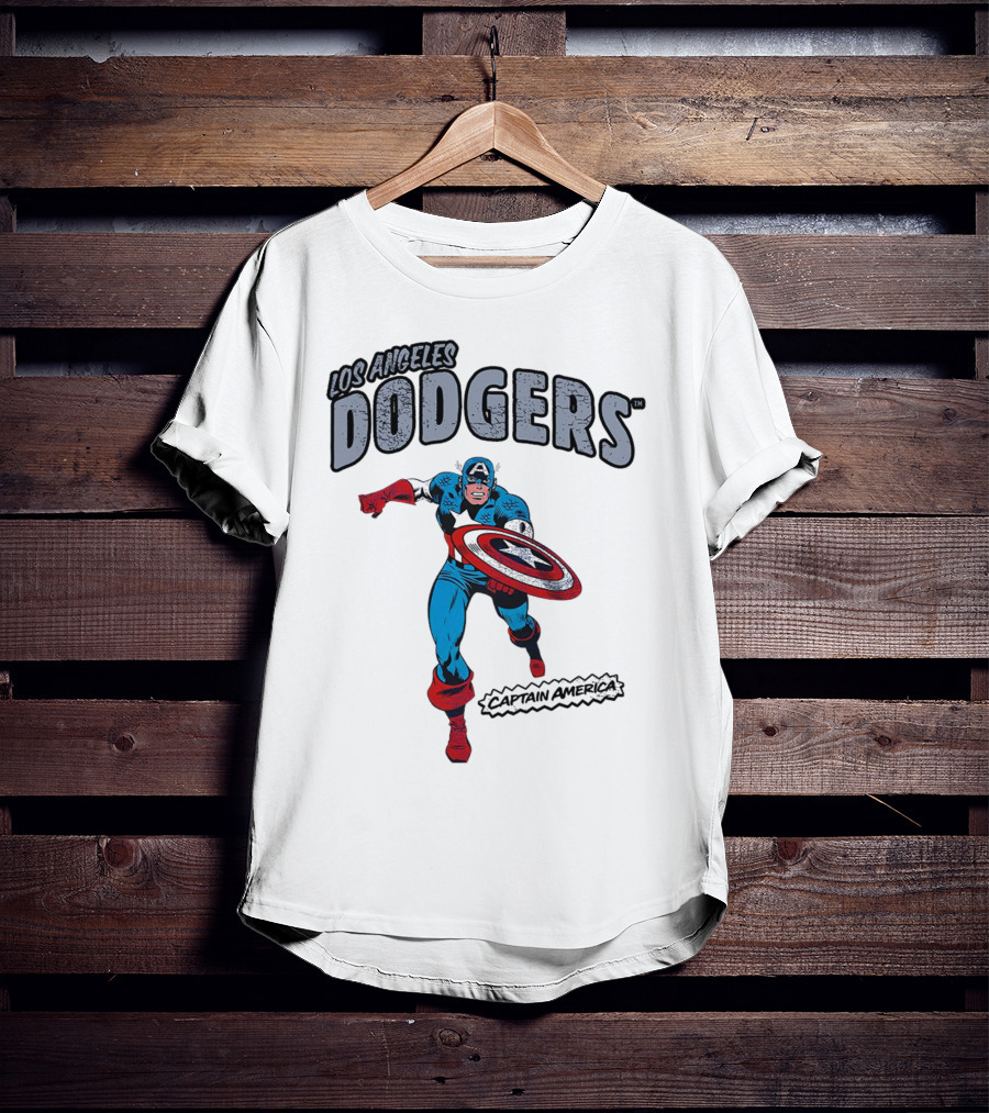 Los Angeles Dodgers Marvel Captain America T-Shirt