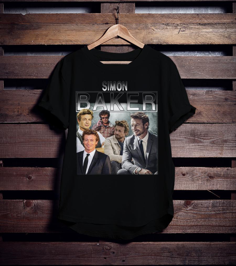 Simon Baker 90s Vintage Style Collage T-Shirt