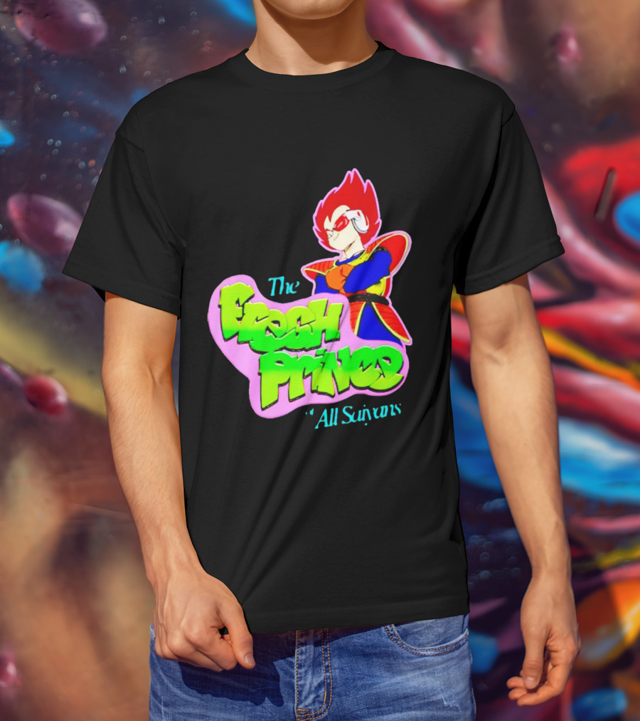 The Fresh Prince Of All Saiyans Vegeta Cartoon Mashup T-Shirt