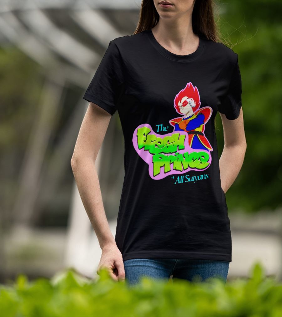 The Fresh Prince Of All Saiyans Vegeta Cartoon Mashup T-Shirt