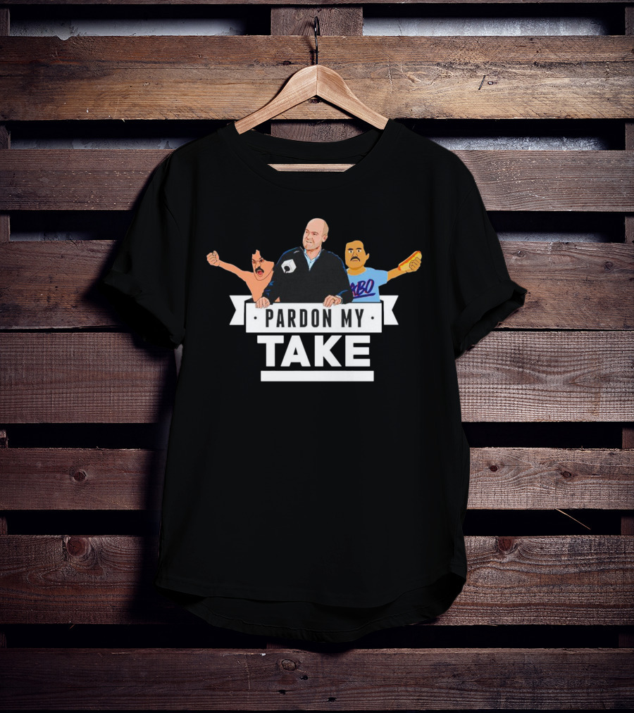 Pardon My Take Podcast Style With Characters And Sandwich T-Shirt