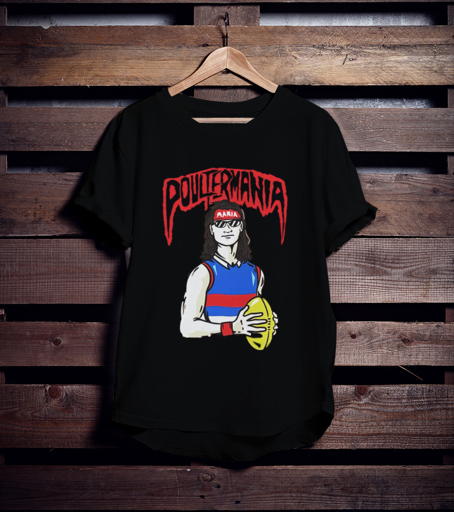 Poultermania Mania Red Headband Football Player With Yellow Ball T-Shirt