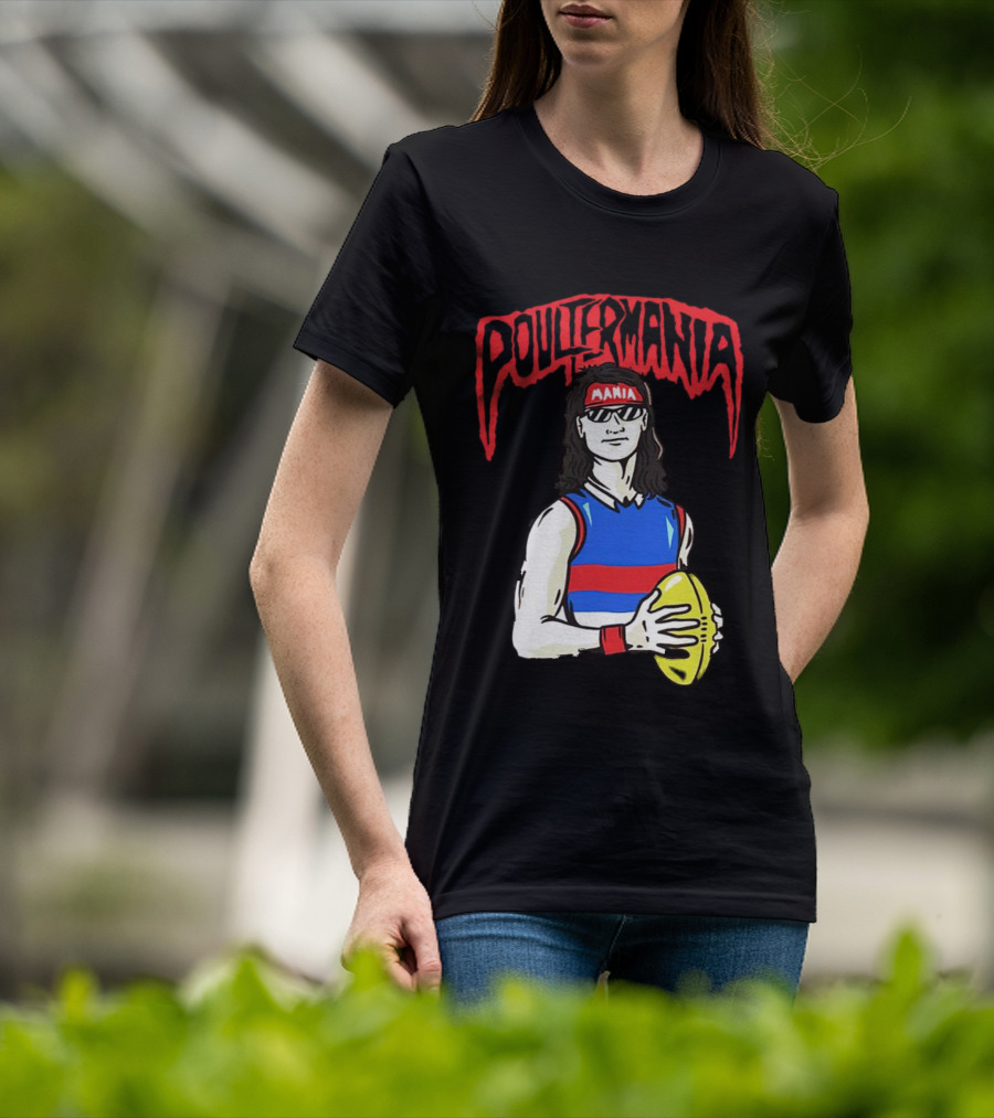 Poultermania Mania Red Headband Football Player With Yellow Ball T-Shirt