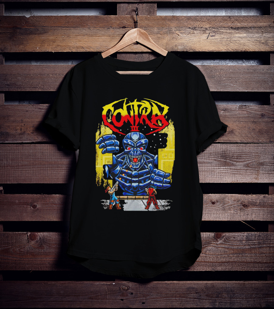 Contra III Robo Corpse Battle Boss Retro Gaming T-Shirt