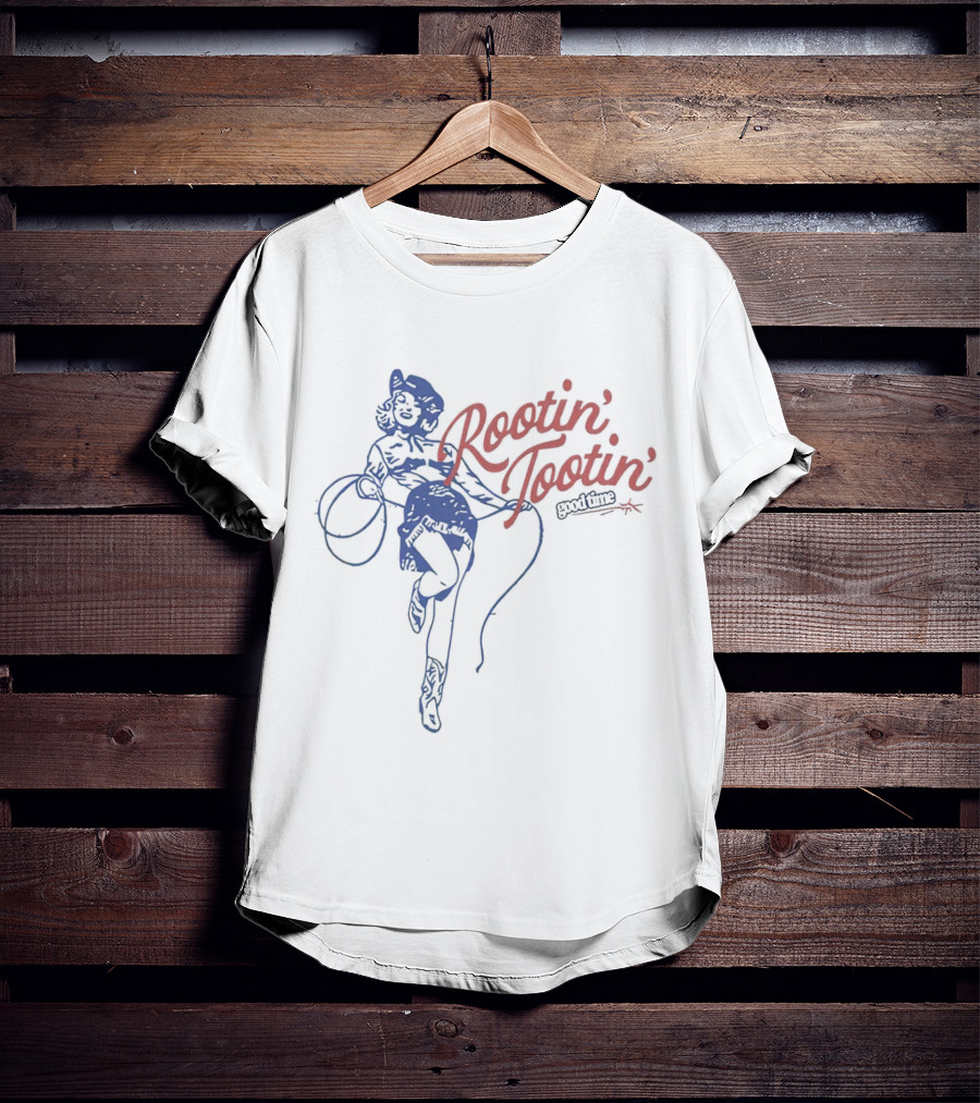 Rootin Tootin Retro Cowgirl With Lasso T-Shirt