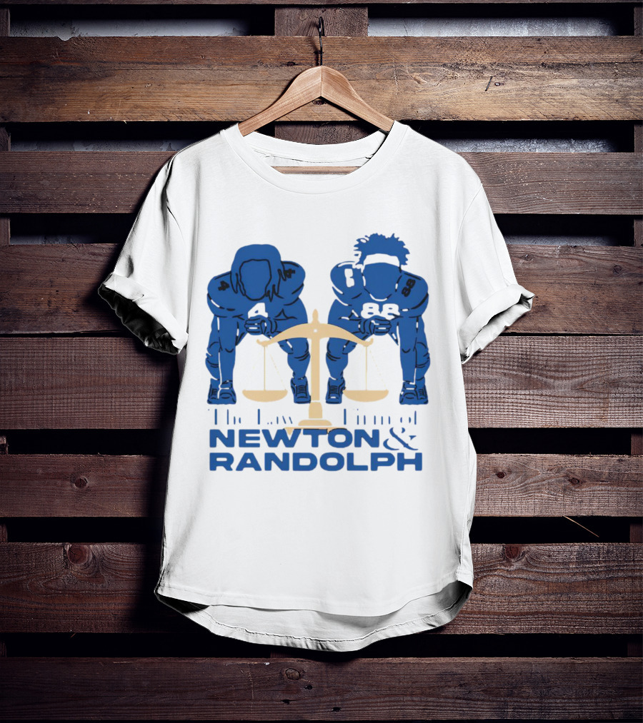 Johnny Newton And Keith Randolph The Law Firm Of Newton And Randolph Football Justice Scales T-Shirt