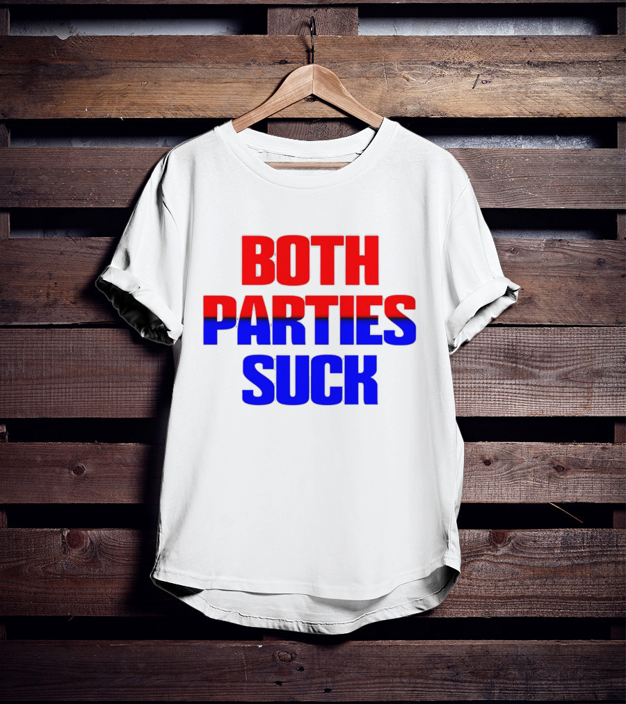 Both Parties Suck Red Blue Political T-Shirt