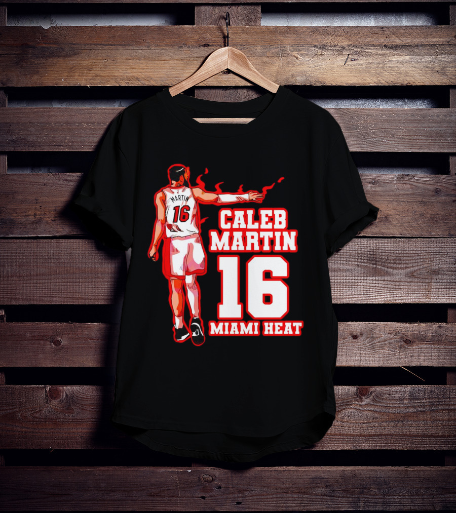 Caleb Martin 16 Miami Heat NBA Player T-Shirt