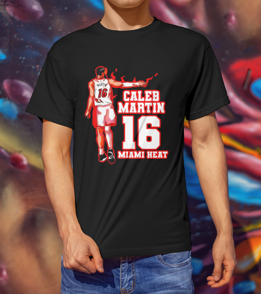Caleb Martin 16 Miami Heat NBA Player T-Shirt
