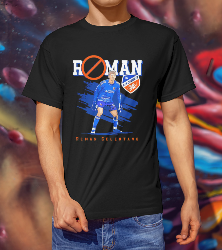 Roman Celentano FC Cincinnati Player Text T-Shirt