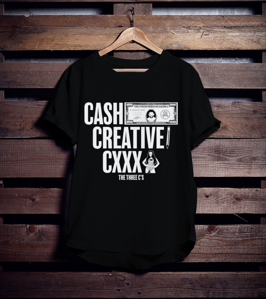 Cash Creative Cxxx The Three C’s Matt Cardona Dollar Pencil Woman T-Shirt