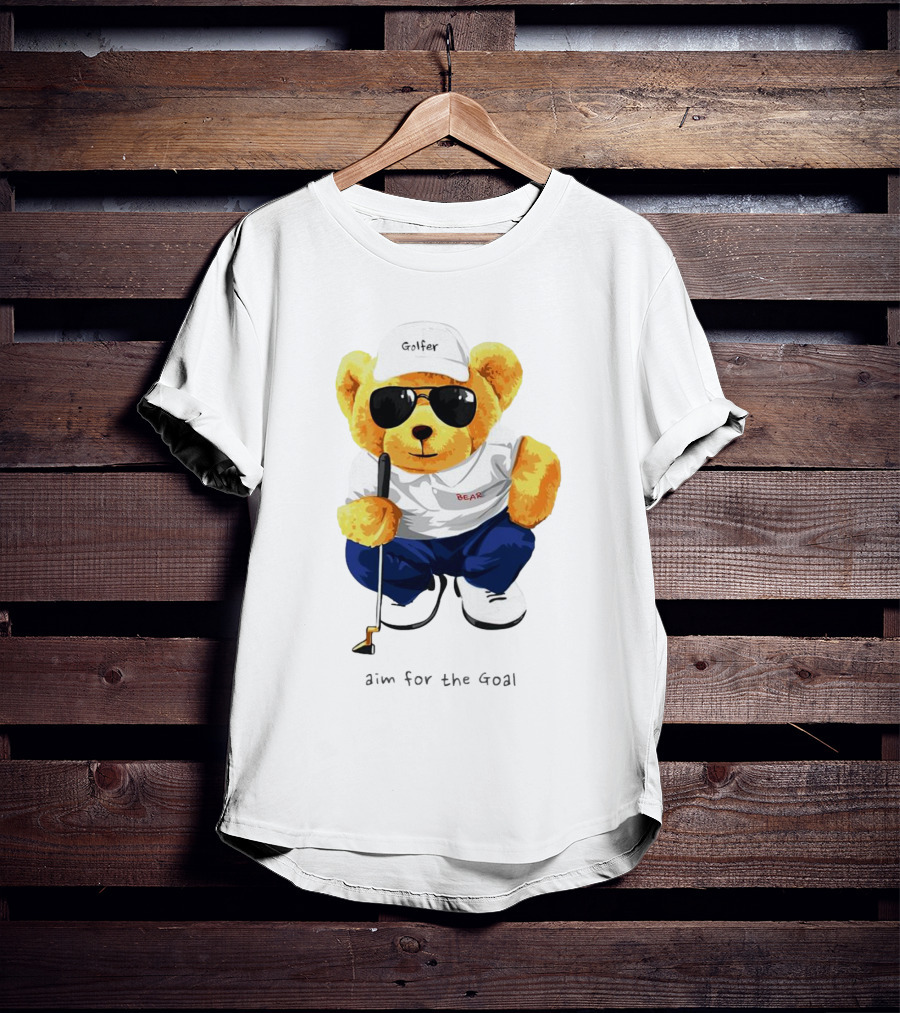 Golfer Bear Aim For The Goal T-Shirt