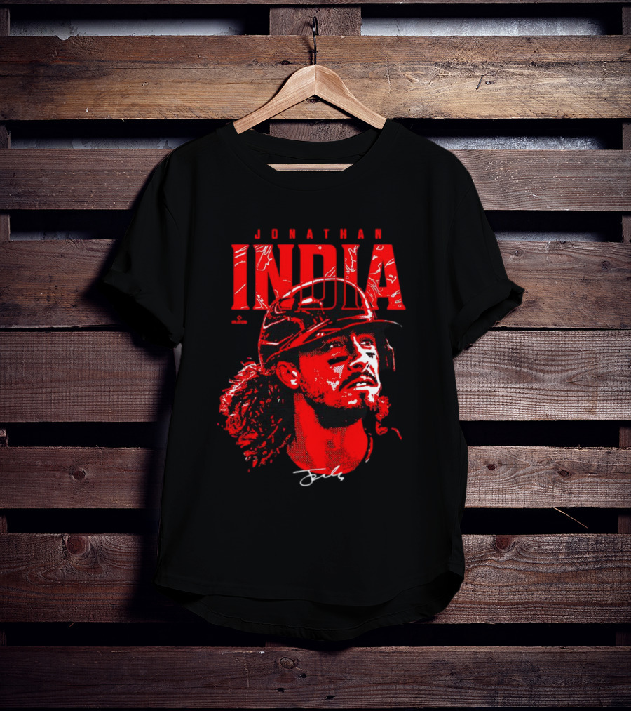 Jonathan India Cincinnati Reds Signature Face T-Shirt