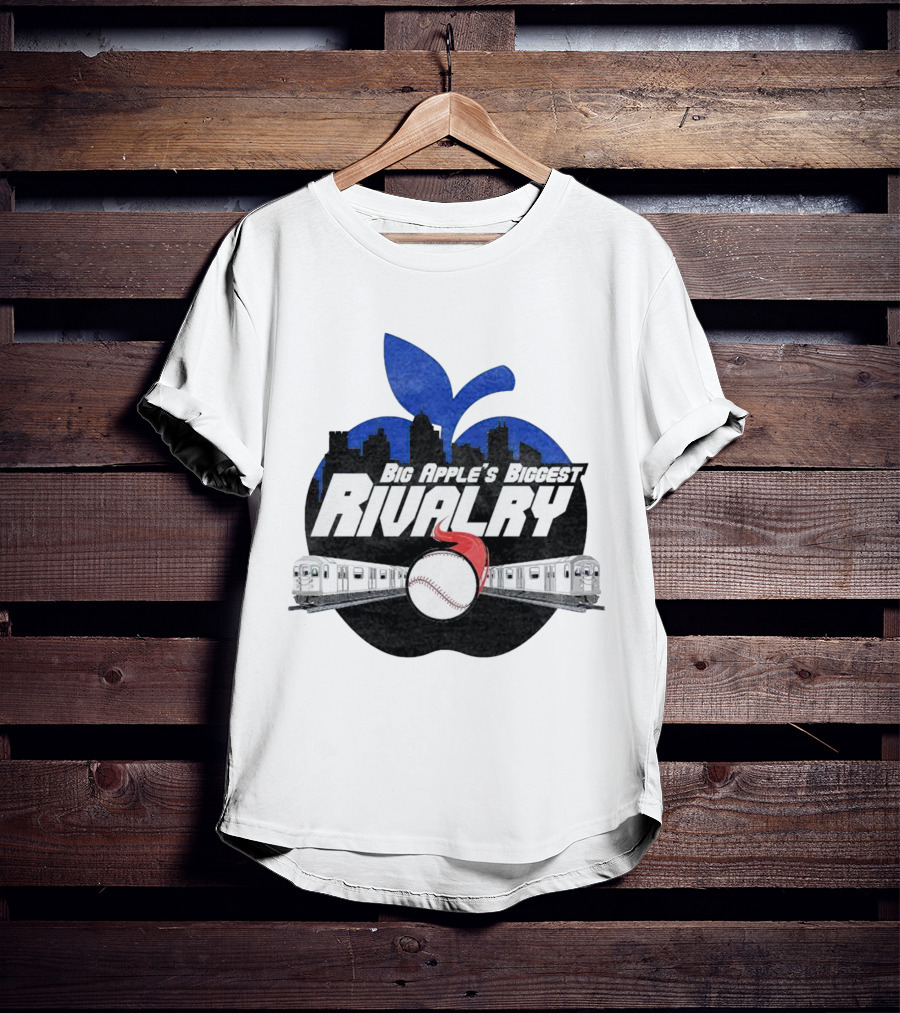 Big Apple's Biggest Rivalry Subway Baseball Skyline T-Shirt