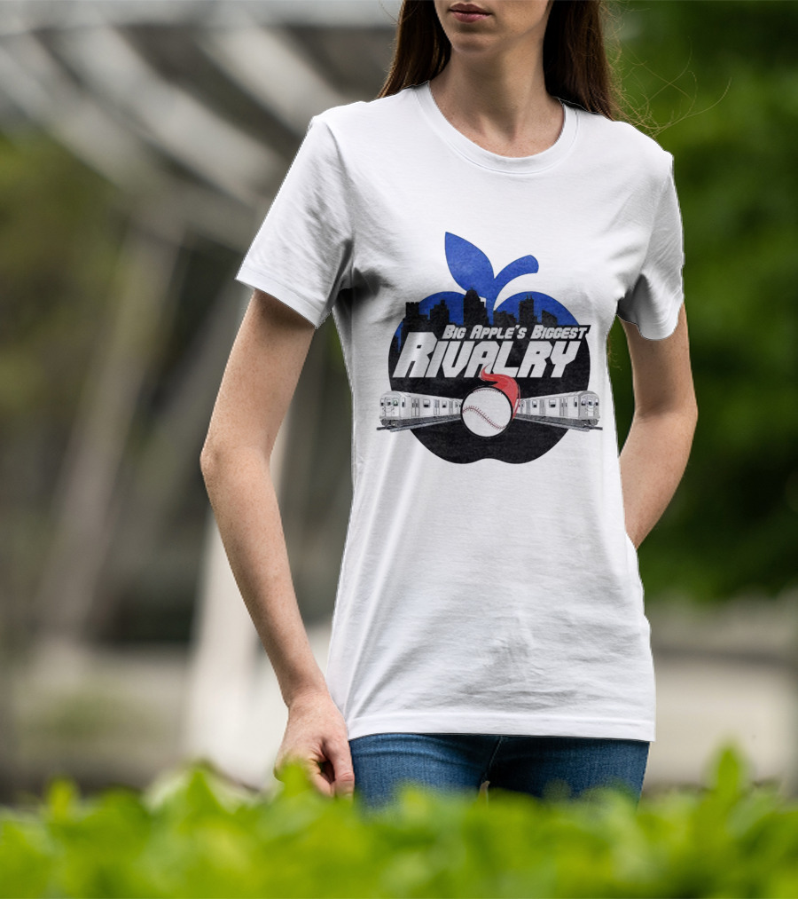 Big Apple's Biggest Rivalry Subway Baseball Skyline T-Shirt