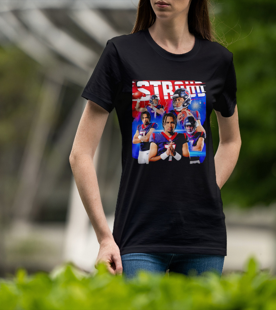 CJ Stroud Houston Texans Quarterback Action Collage T-Shirt
