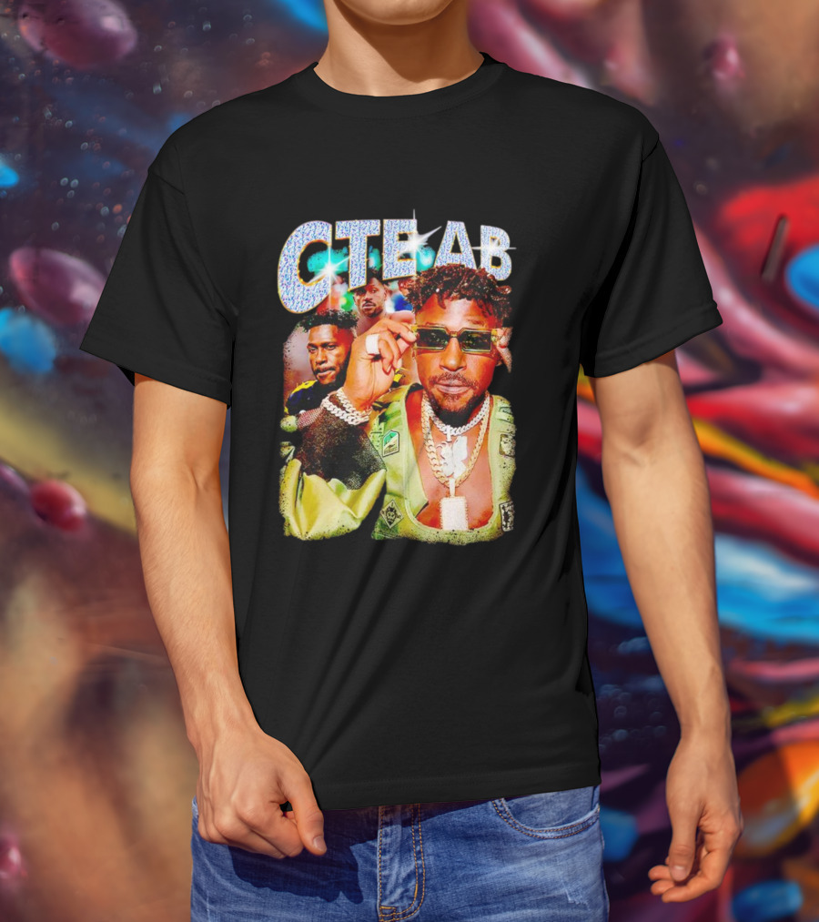 CTE AB Antonio Brown Vibrant Portrait With Sunglasses And Jewelry T-Shirt