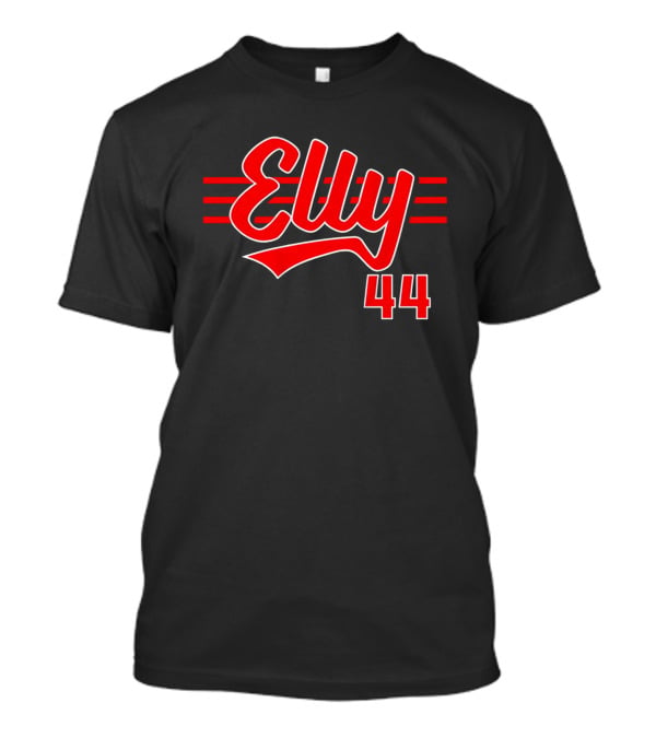 Elly De La Cruz 44 Cincinnati Script Red Stripes T-Shirt