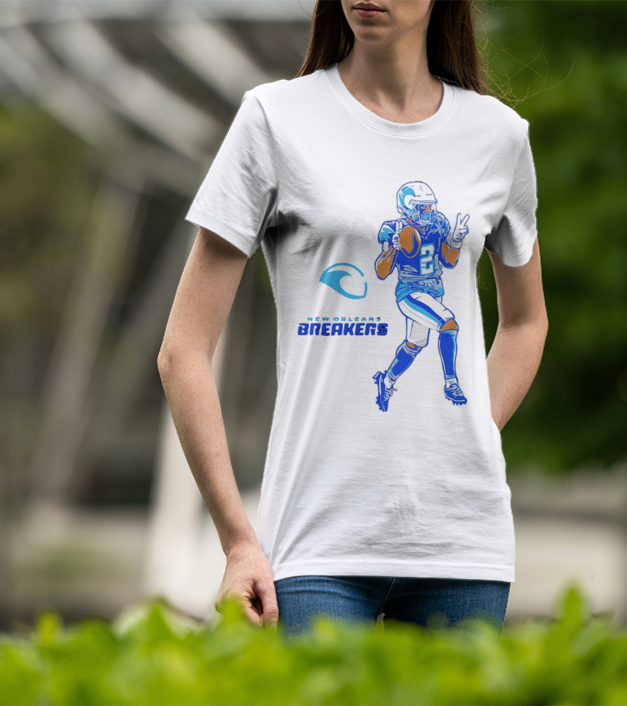 Johnnie Dixon 2 New Orleans Breakers Football Deuces T-Shirt