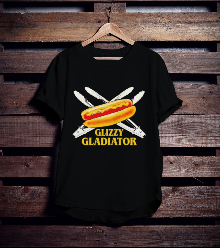 Glizzy Gladiator Hot Dog And Grill Tongs Crossed T-Shirt