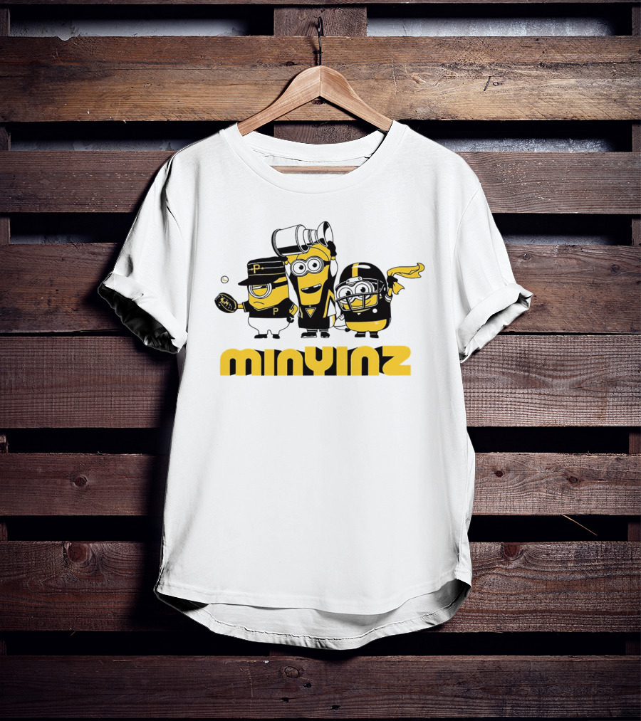 Minions Mini Yinz Pittsburgh Sports Jeff D. Lowe T-Shirt