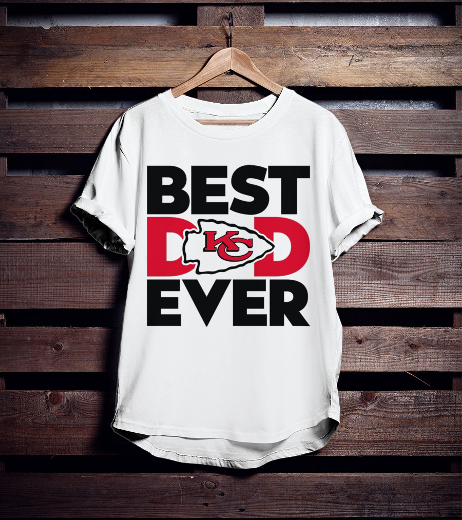 Best Dad Ever Kansas City Chiefs NFL Fan T-Shirt