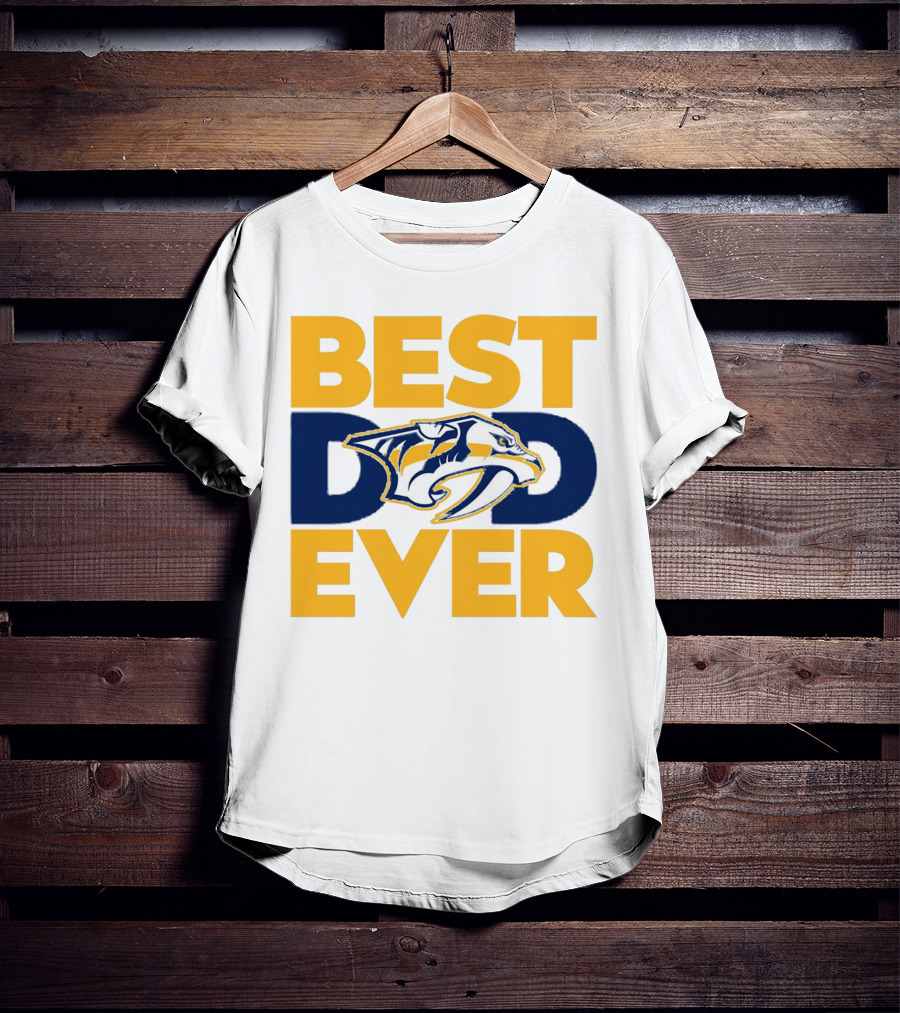 Best Dad Ever Nashville Predators NHL Fan T-Shirt