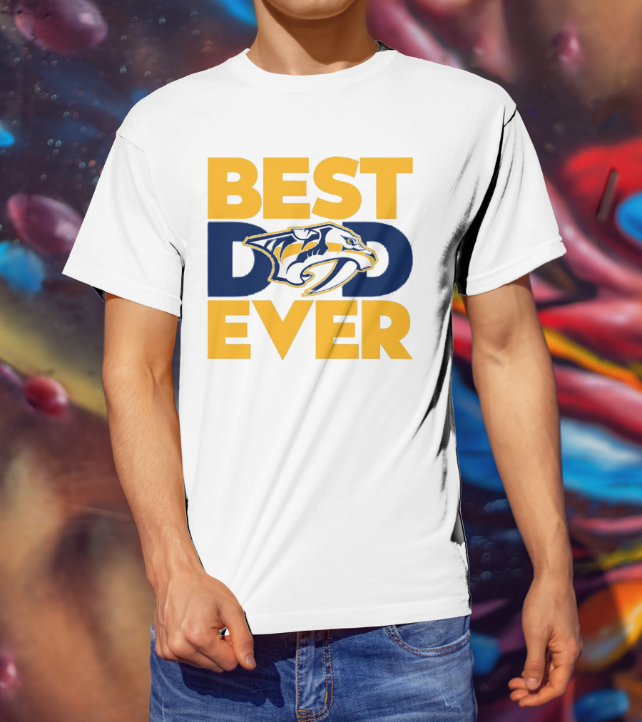 Best Dad Ever Nashville Predators NHL Fan T-Shirt
