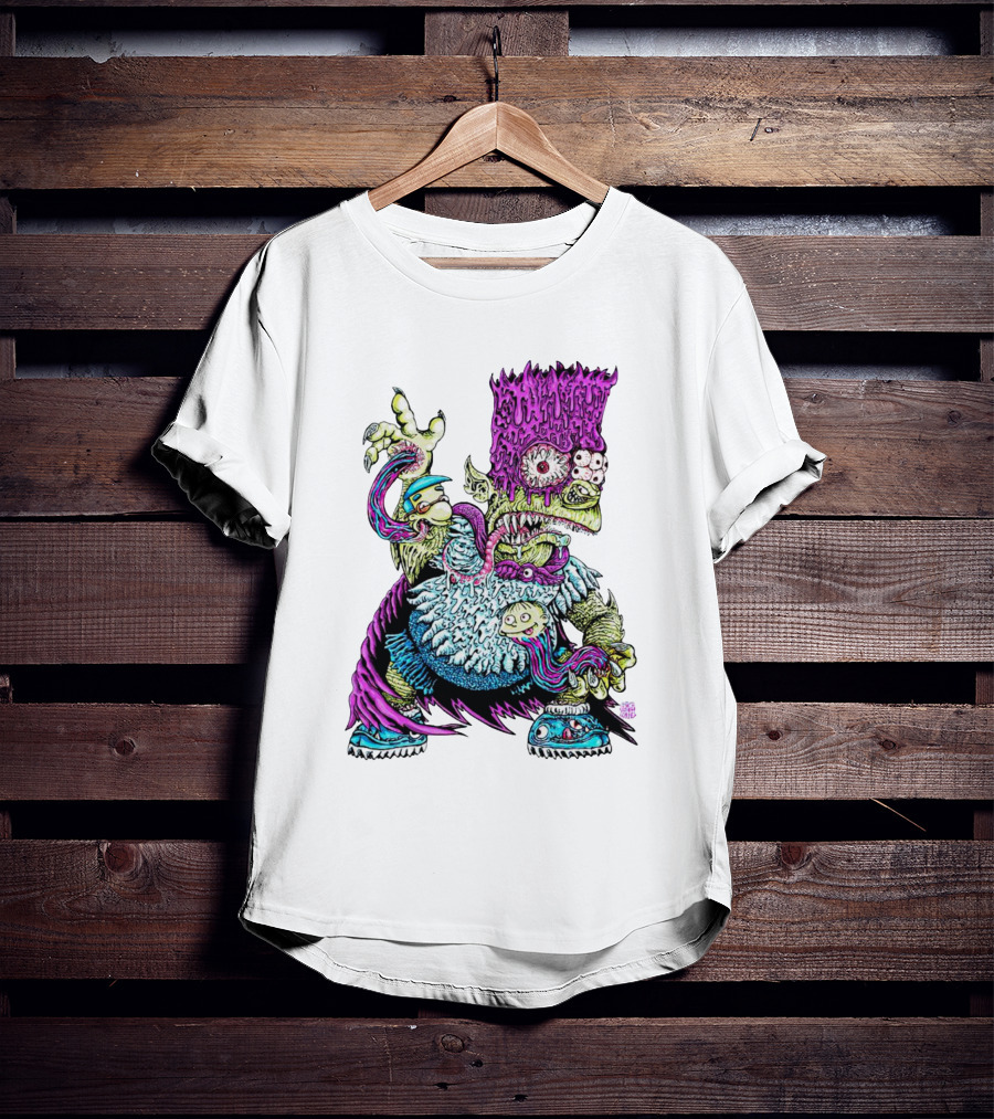 Caped Monster Bart Simpson Surreal T-Shirt