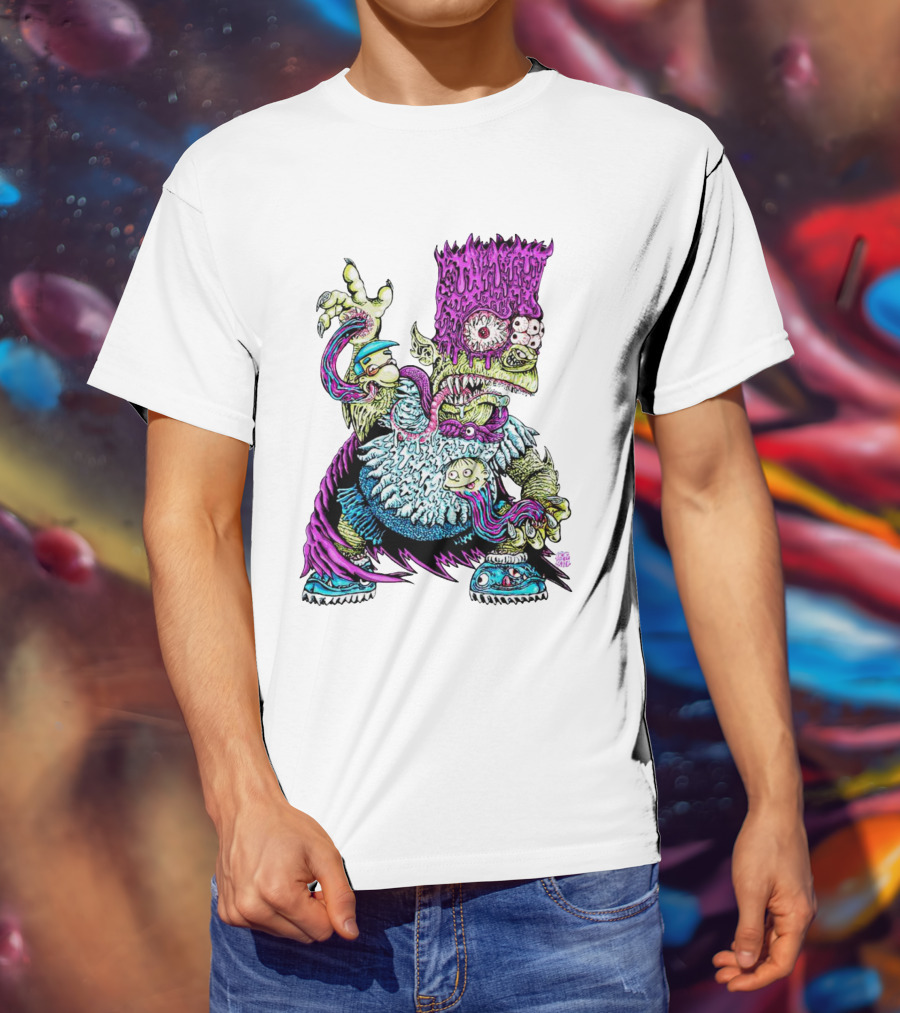 Caped Monster Bart Simpson Surreal T-Shirt