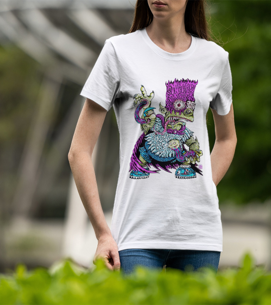 Caped Monster Bart Simpson Surreal T-Shirt