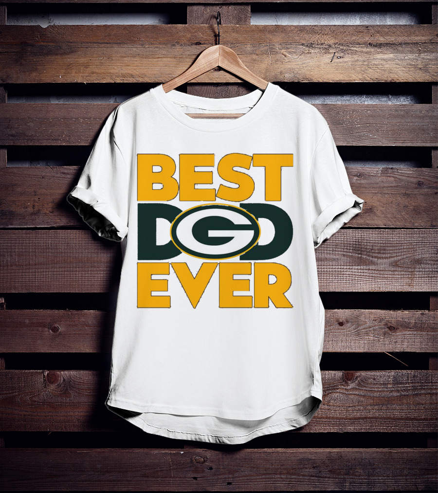 Best Dad Ever Green Bay Packers Logo NFL T-Shirt