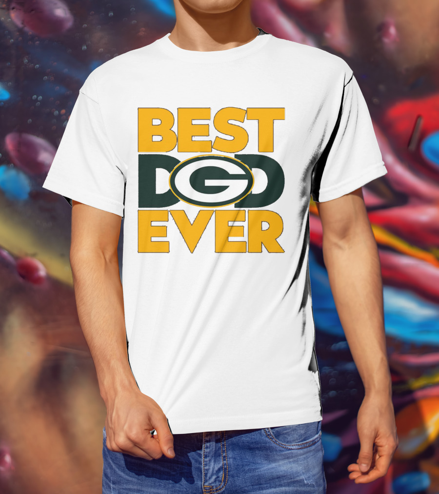 Best Dad Ever Green Bay Packers Logo NFL T-Shirt