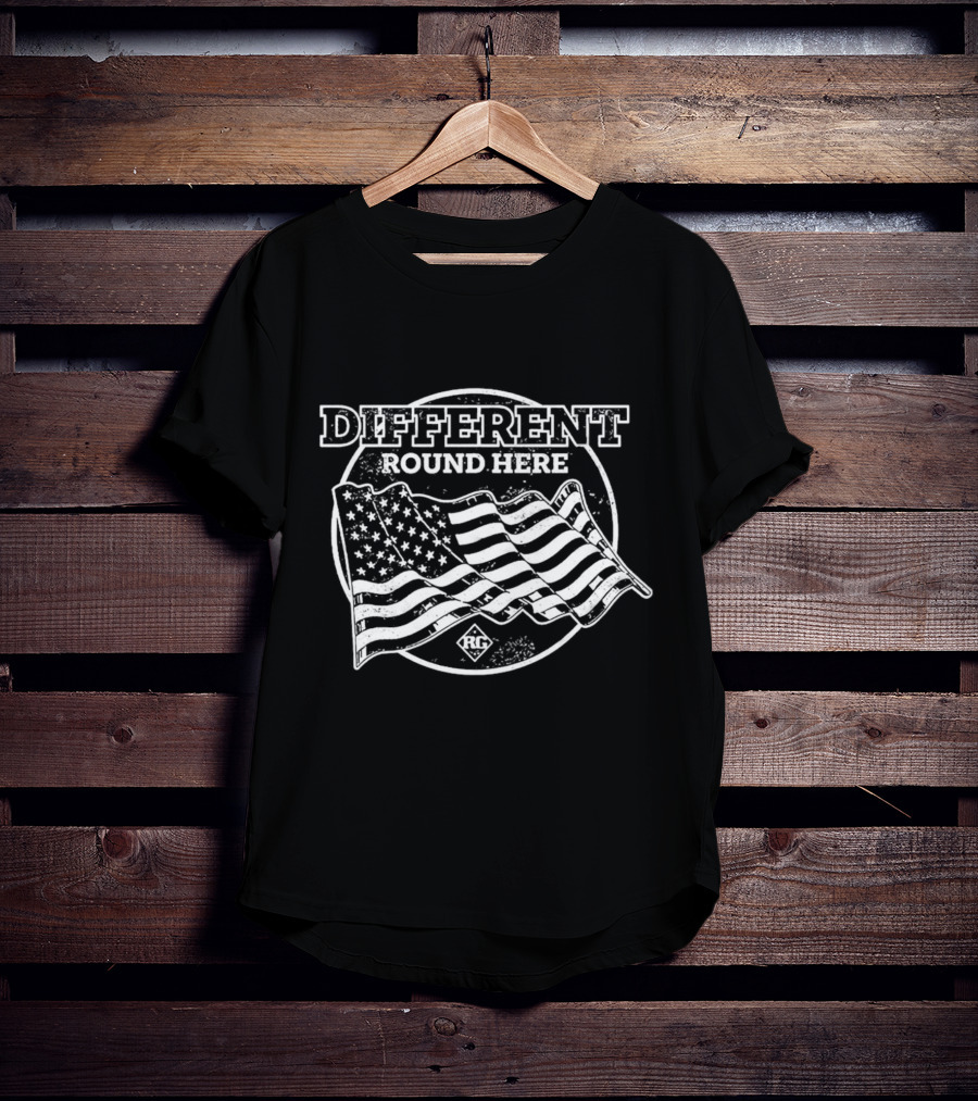 Different Round Here American Flag RG T-Shirt