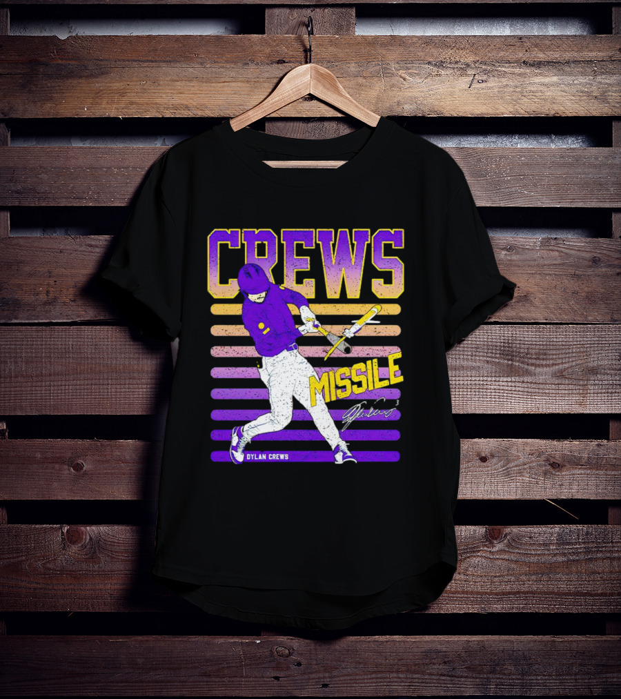 Crews Missile Dylan Crews LSU Tigers Signature T-Shirt