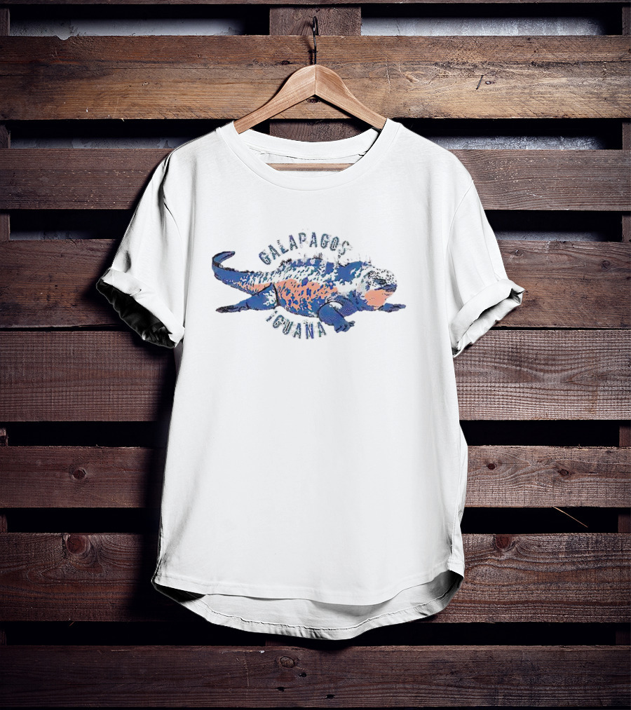 Galapagos Iguana Vintage Style Wildlife T-Shirt
