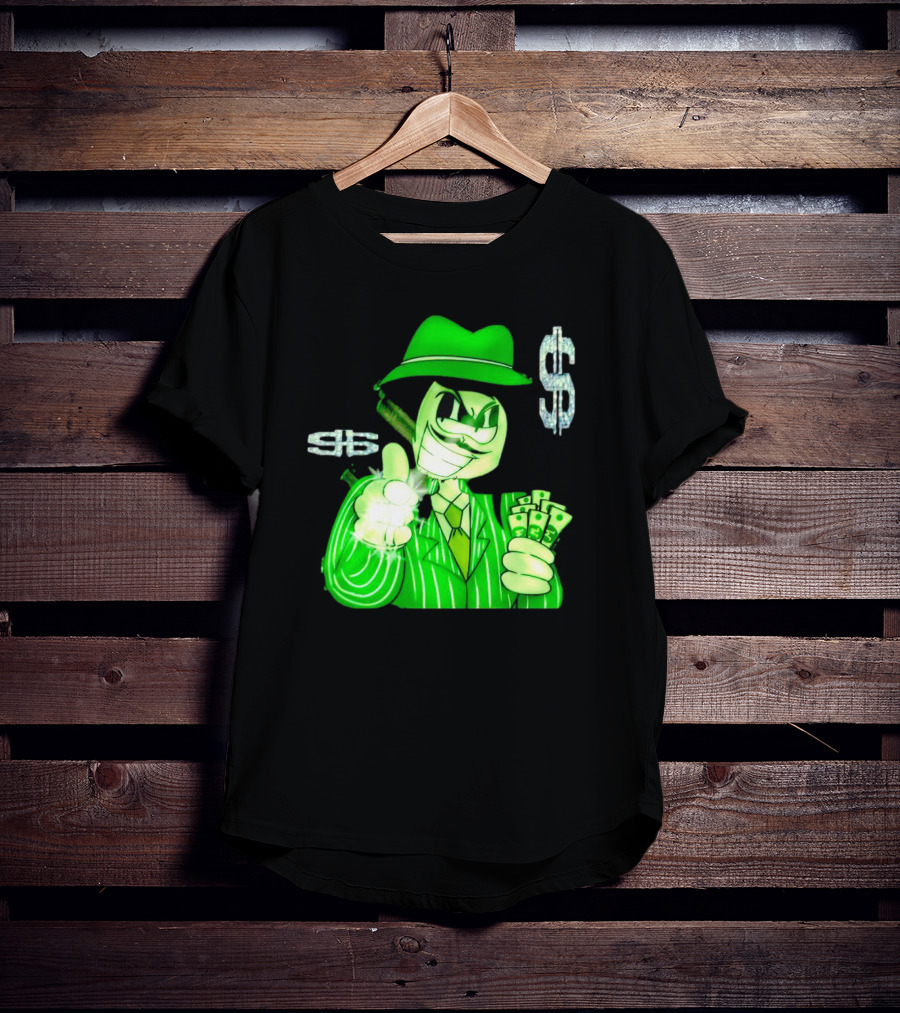 Gangsta Sponge Whang Dollar Suit Fedora Money T-Shirt