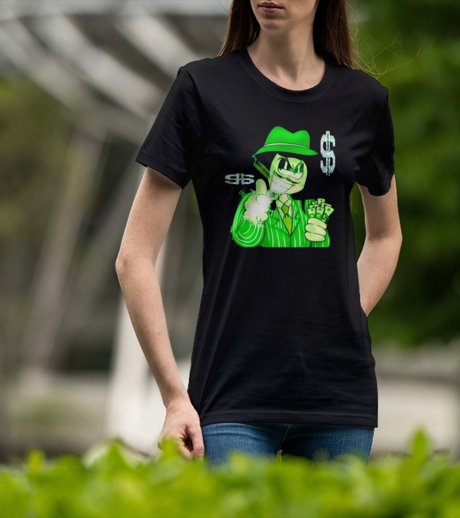 Gangsta Sponge Whang Dollar Suit Fedora Money T-Shirt