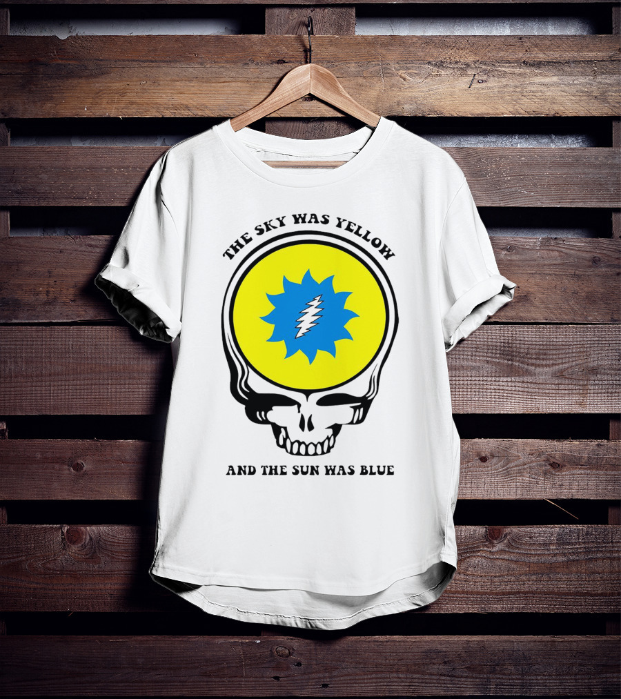 Grateful Dead Skull With Yellow Sky And Blue Sun Iconic T-Shirt