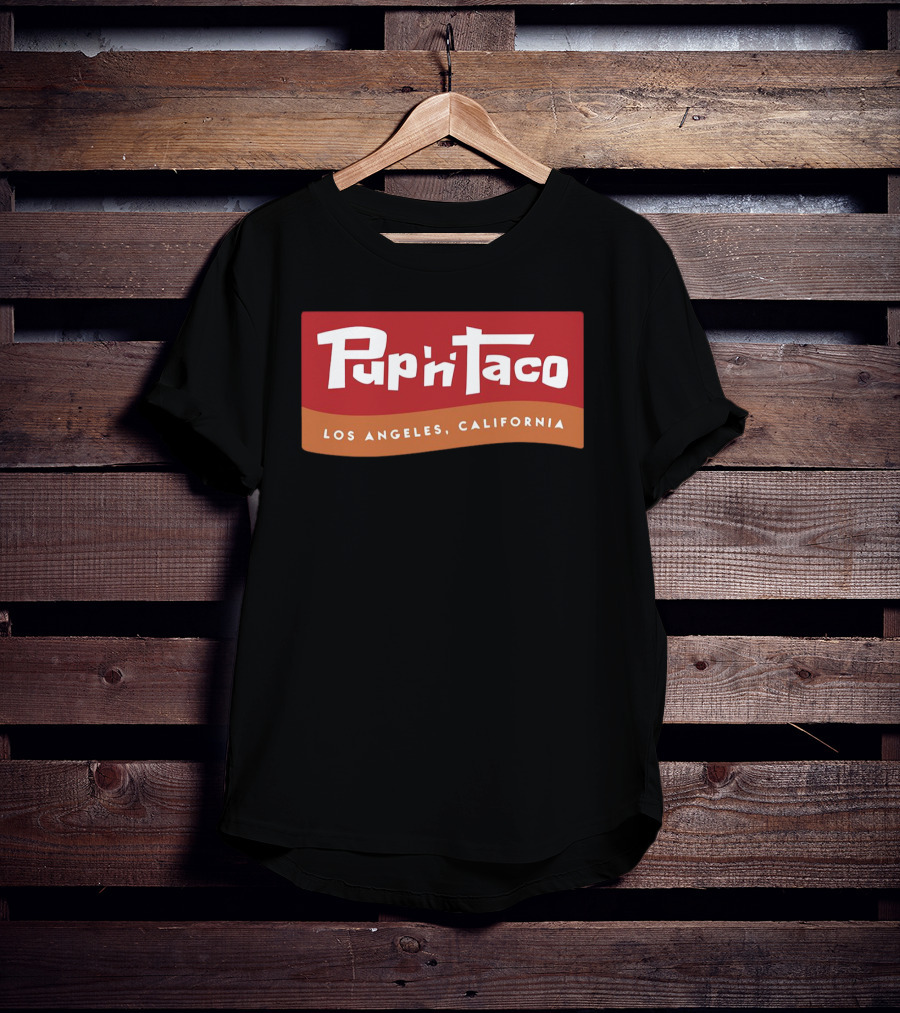 Pup ‘N’ Taco Los Angeles California Retro Logo Vintage Branding T-Shirt