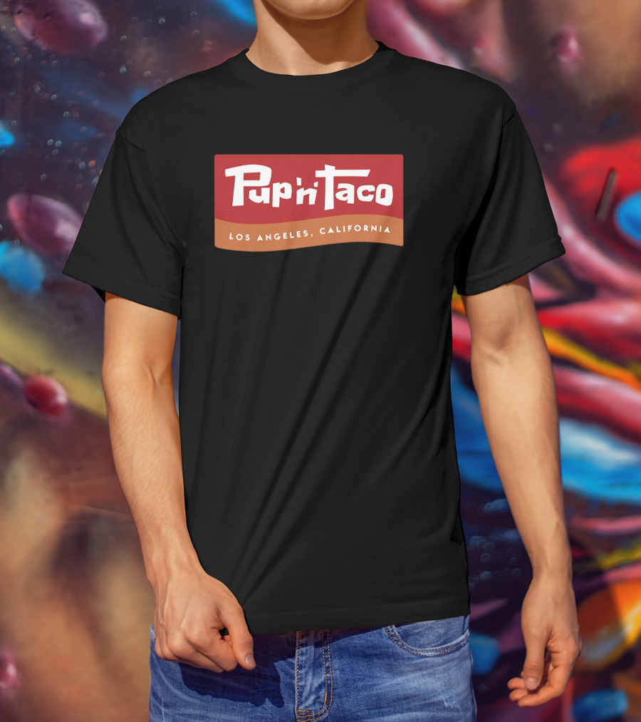 Pup ‘N’ Taco Los Angeles California Retro Logo Vintage Branding T-Shirt