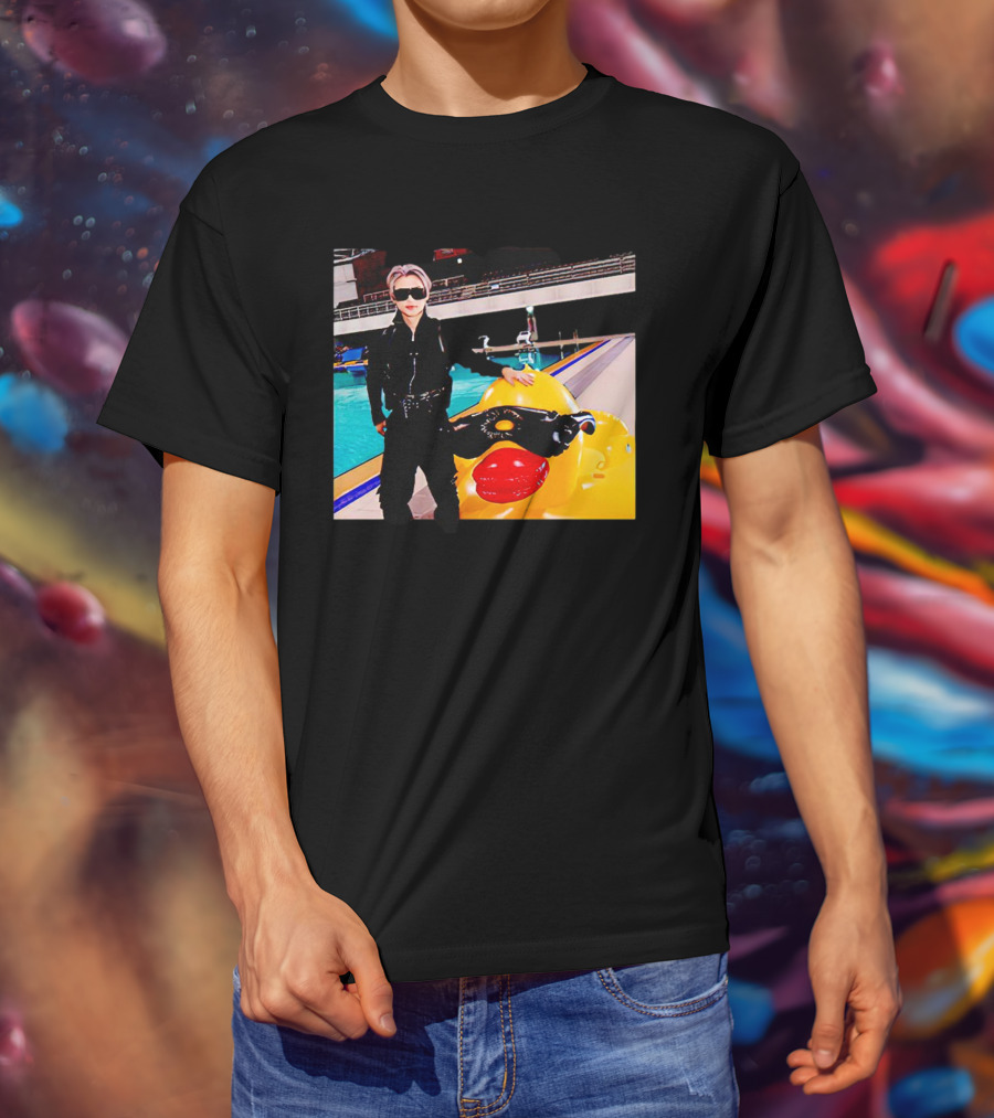 Stray Kids Felix By Pool With Giant Sunglasses Duck T-Shirt