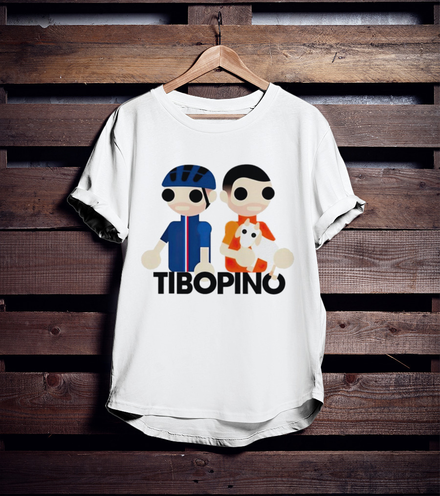 Tibopino Cycling Character Duo With Helmet And Dog T-Shirt