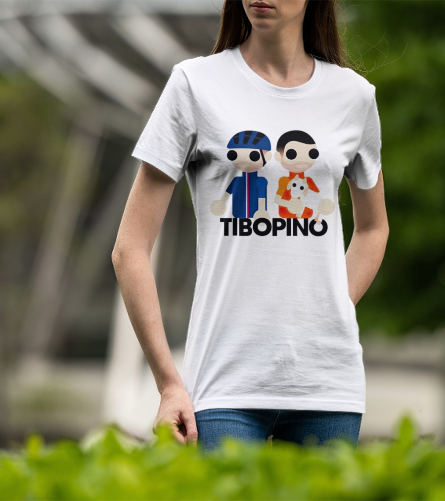 Tibopino Cycling Character Duo With Helmet And Dog T-Shirt