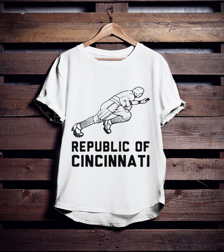 Republic Of Cincinnati Football Running Back Player T-Shirt